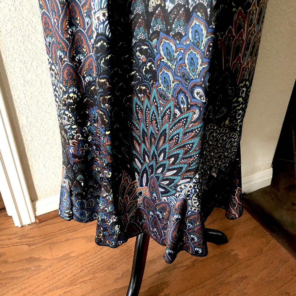 Vintage Midi Cottage Core Miss Ashley Pull on Skirt Size XL Tiered - Picture 6 of 12